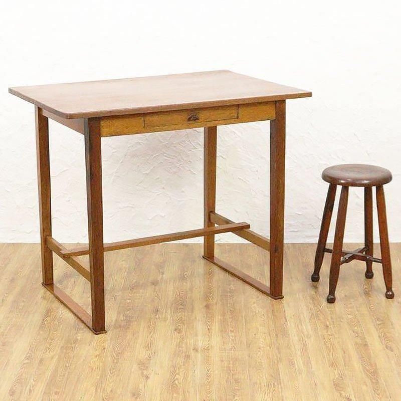 昭和初期のアンティーク木製ダイニングテーブル