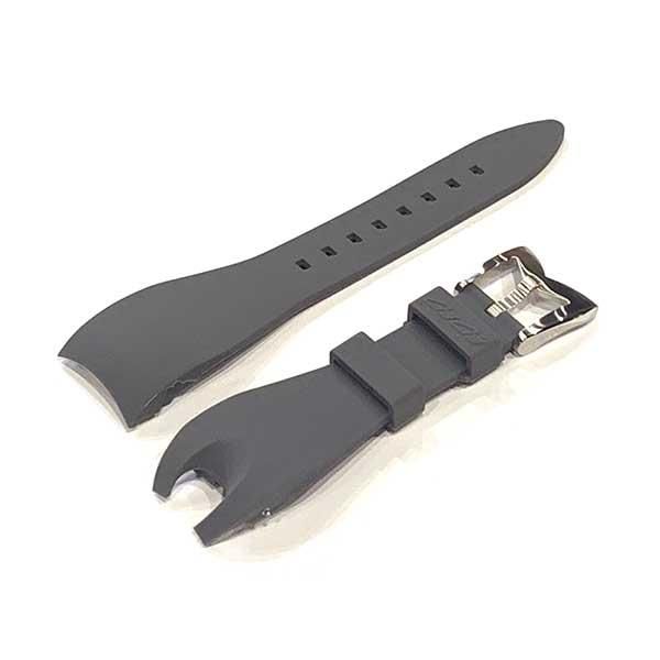 45MM クロノグラフ時計用 ベルトシリコンラバーベルト グレー