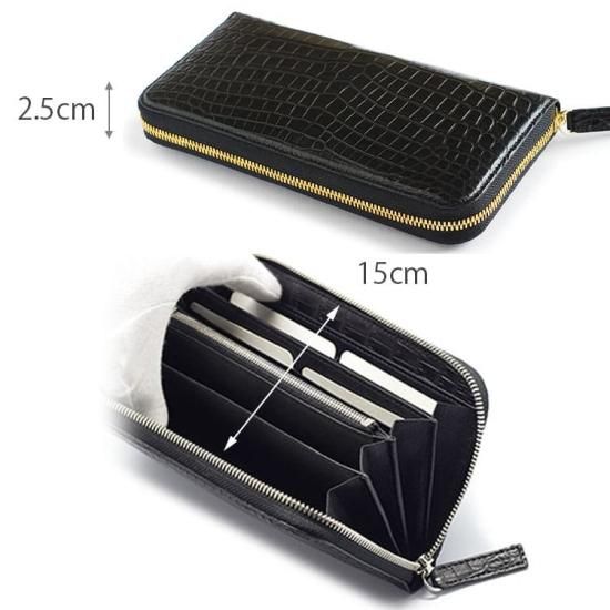 ナイルクロコダイルマットラウンドファスナー長財布グランデ | 東京