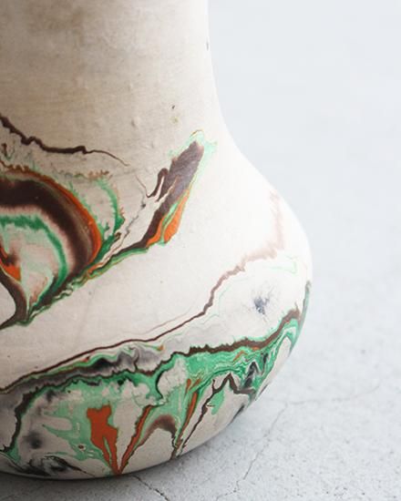 VINTAGE】Nemadji Pottery Flower Base ”Made In USA