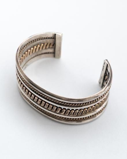 Indian Jewelry】Navajo『Tahe』12K Gold Filled Wide Bangle