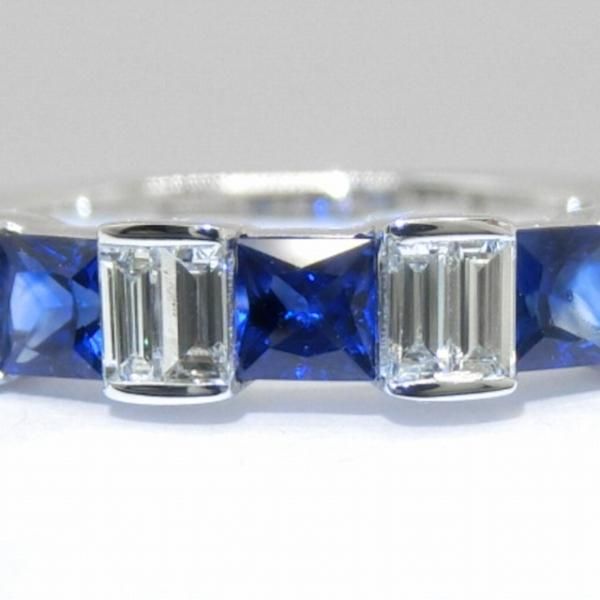 k18WGトップ ブルーサファイア0.36ct ダイヤモンド0.03ct ペンダント