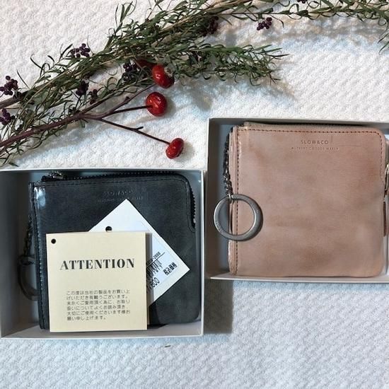 SLOW”White Wax Lzip Short Wallet ”- SECOURS / ONLINE SHOP