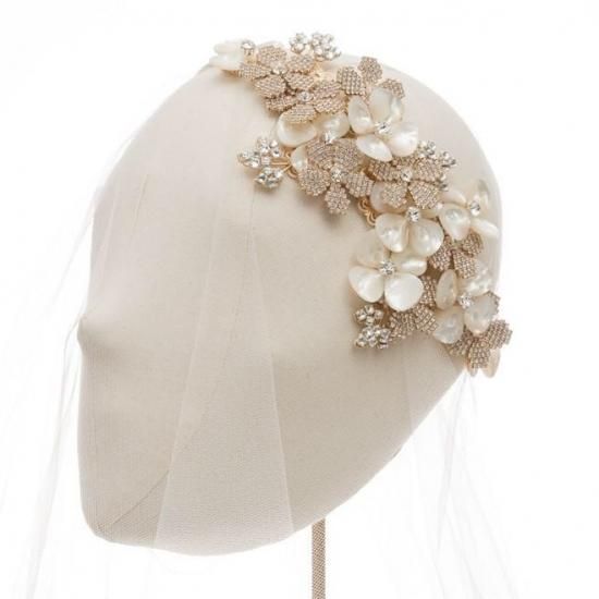 エリザベスバウアー・Juneペタルヘッドドレス｜インポート ブライダル