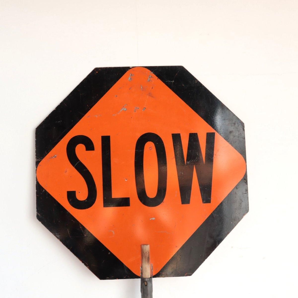 アメリカ ヴィンテージ 支柱付き看板 停止 道路標識 ロードサイン