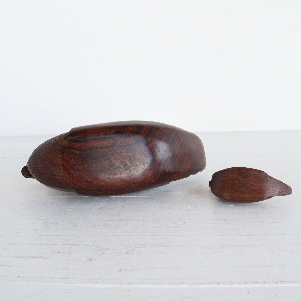 アメリカ ヴィンテージ 木彫り アヒル 置物 -通販-ローズボール