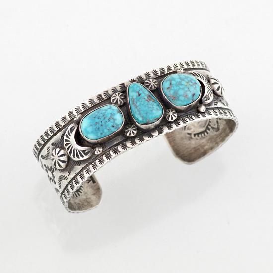 NAVAJO ナバホ 3連ターコイズシルバーバングル J.BEGAY NAVAJO ナバホ