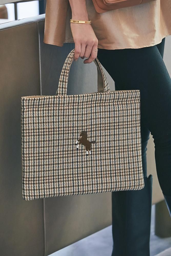 再入荷】ワンポイント刺繍レッスンバッグ(ベージュ) - seventen