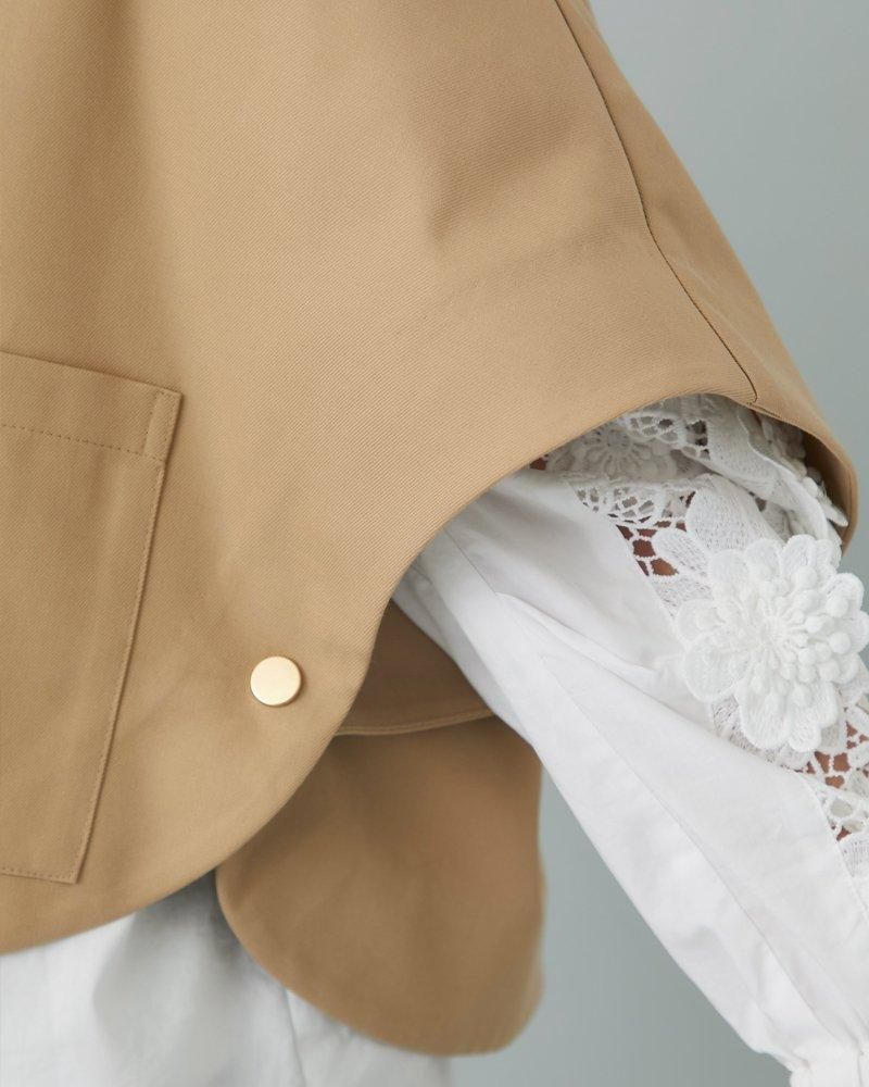 20％off】ダブルブレストショートジャケット(ベージュ) - seventen