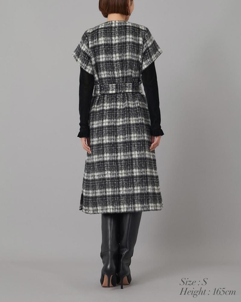 モチーフジレワンピース(ブラウン) - seventen