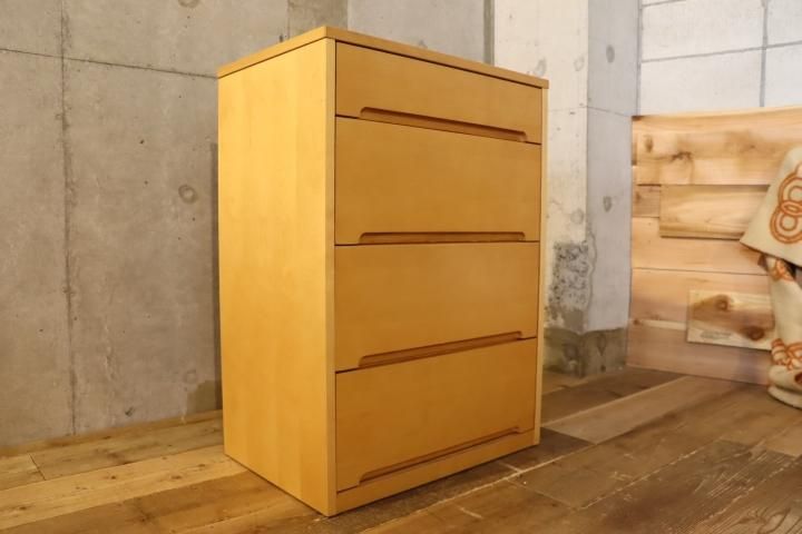 KEYUCA（ケユカ）リバーシブル引き出し 4段チェスト 北欧 ナチュラル