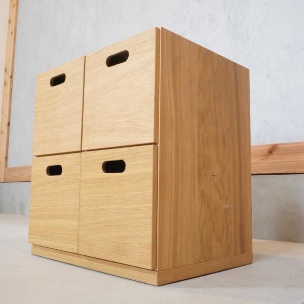 人気の無印良品(MUJI)のオーク材 2段スタッキングチェストです