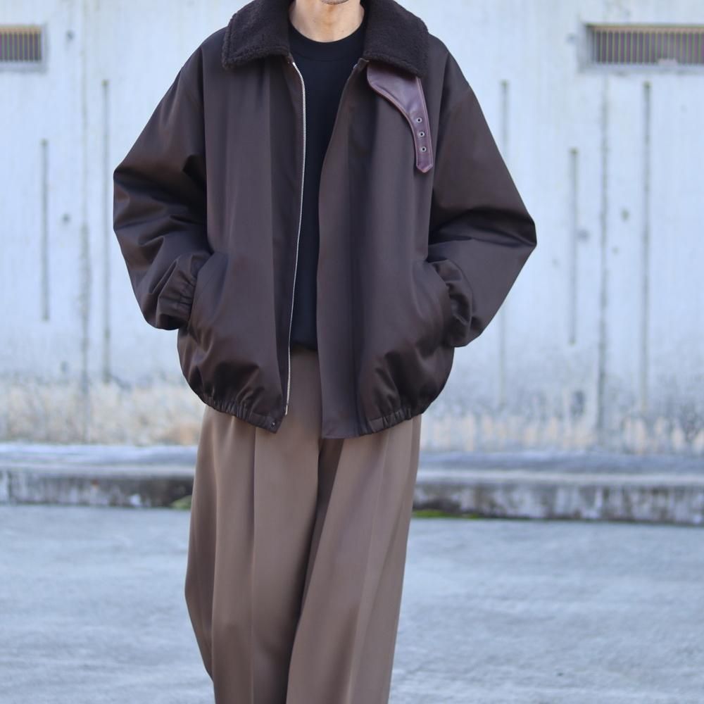 ssstein MOUTON COLLAR PADDED JACKET(Dark brown) - DIMPLE