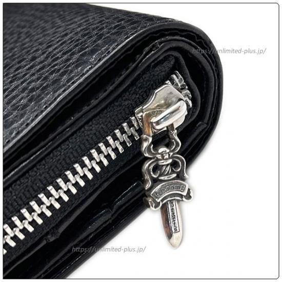 クロムハーツ 財布（Chrome Hearts）スクエア ジップ ビル ブラック