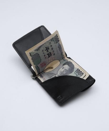 20/80 | TOCHIGI LEATHER CLIP WALLET (BLACK) | hazy