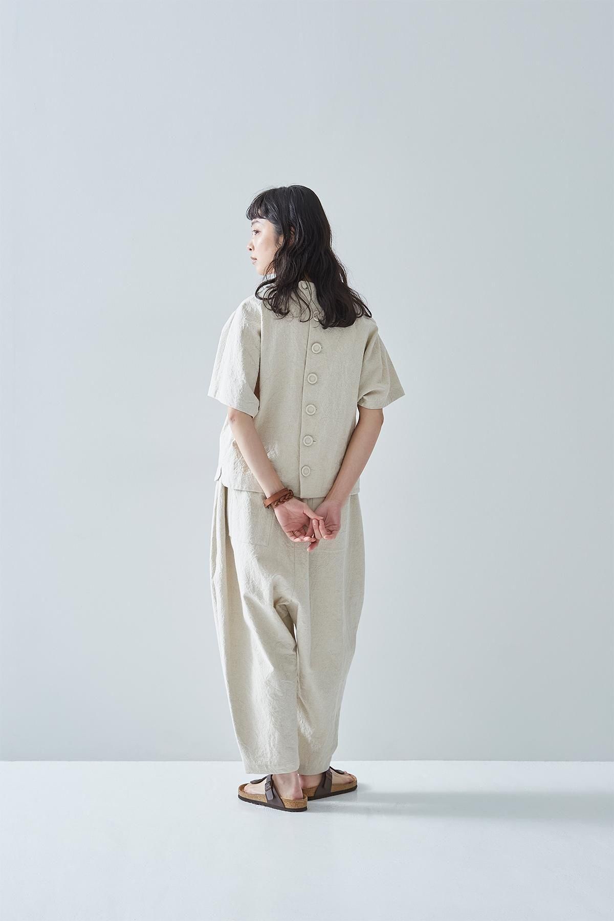 cotton linen smock blouse ～ tulip ～ - atelier naruse｜Online