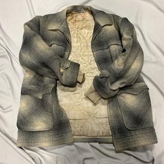 50s paddle and saddle シャドーチェック ウール ジャケット