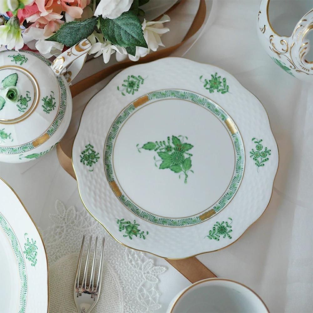 ヘレンド (HEREND) AV アポニーグリーン プレート 19cm 517