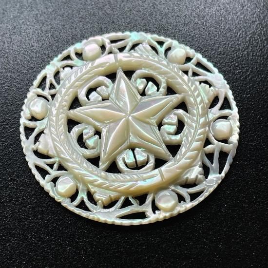 ベツレヘムパール | 五芒星・ボタン・ブローチ・ペンダントトップ - CO