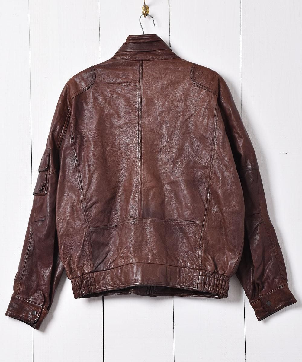 ペイズリー柄 レザー スイングトップ - 古着屋グレープフルーツ ムーン