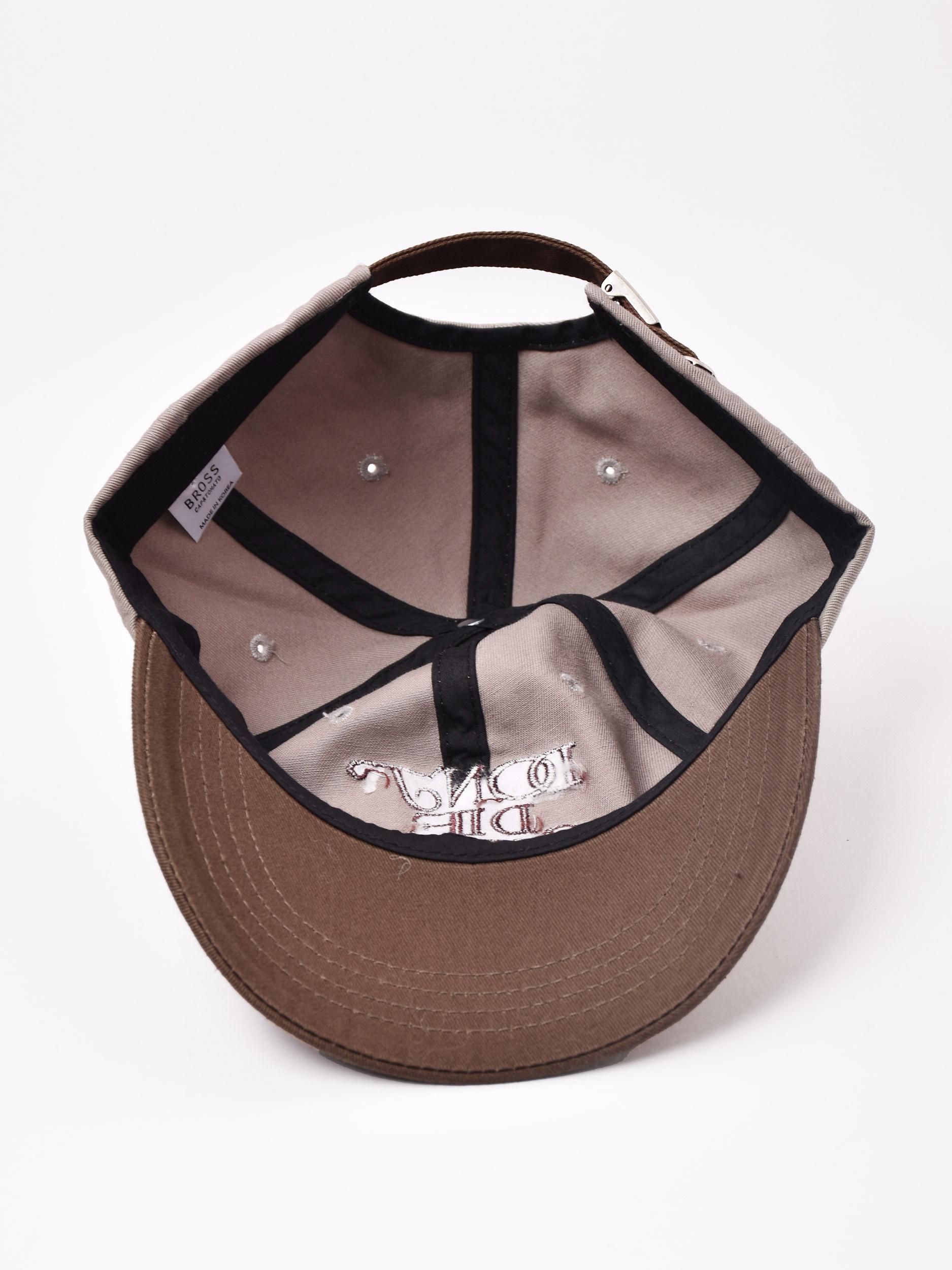 刺繍入り キャップ 「Do Not DIE」 ブラウン - 古着屋グレープフルーツ