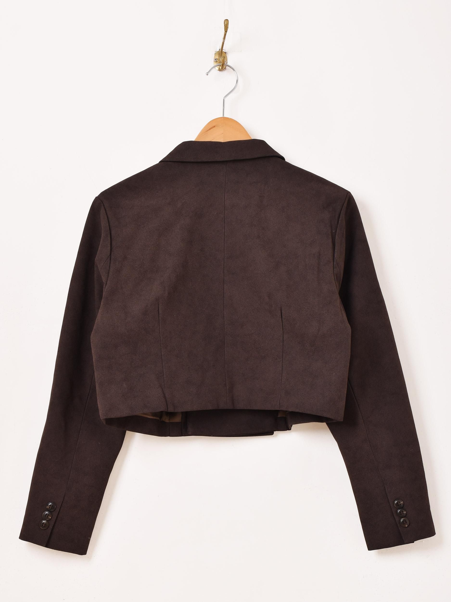 2色展開】「Meridian」フェイクスエード ショート テーラード