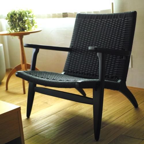 ハンス・J・ウェグナー 】CH25ラウンジチェア/ブラックBK[リプロダクト