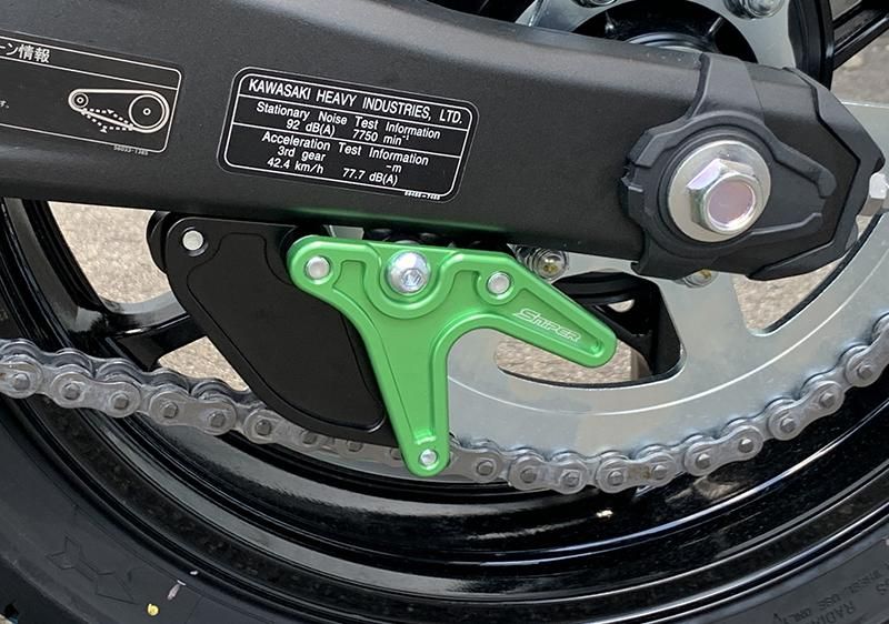 ZX-25R ZX-4R Z650RS NINJA650 Z650 レーシングスタンドフック 緑