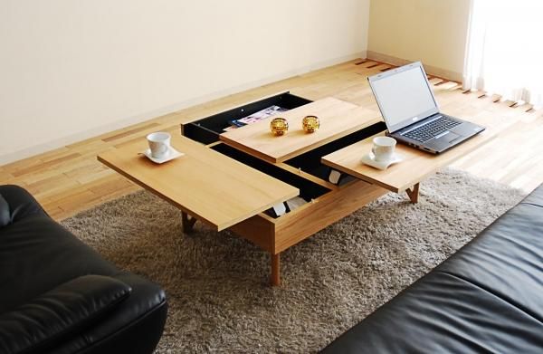 モリタインテリア TONO リビングテーブル デスク 引出 ウォールナット