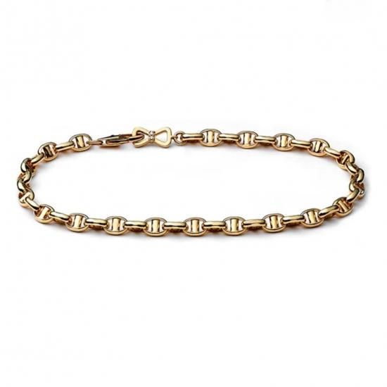 アンカーチェーン | K18YGダイヤモンドブレスレット- GENTLEMAN