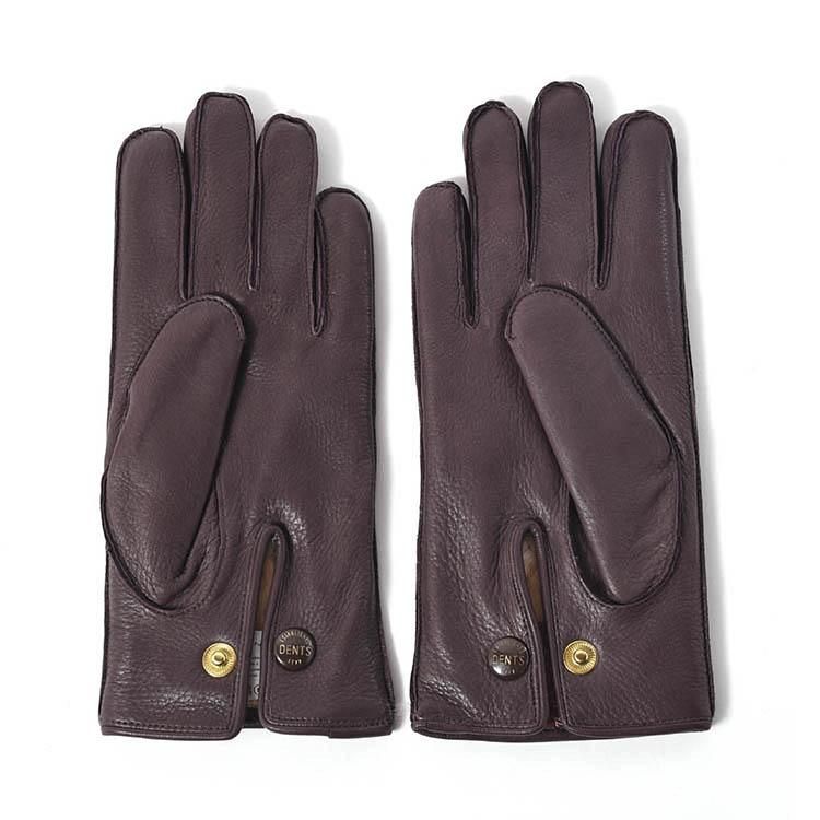 鹿革グローブ】デンツ 15-1544 ディアスキン×ラビットファーBARK