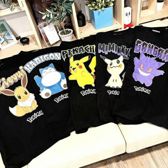ポケットモンスター ピカチュウ ブラック Tシャツ Mサイズ アパレル