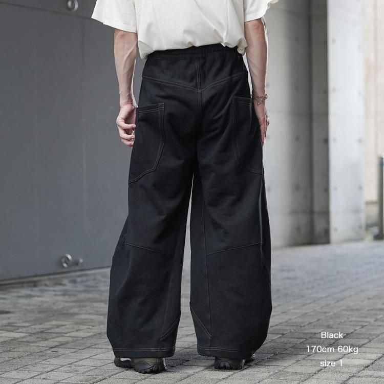 コッキ KHOKI 25aw カッティングスウェットパンツ 3D cutting sweat pants