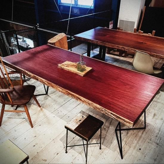 NO3 パープルハート一枚板 | 高級木材 - 一枚板無垢テーブル専門店｜一