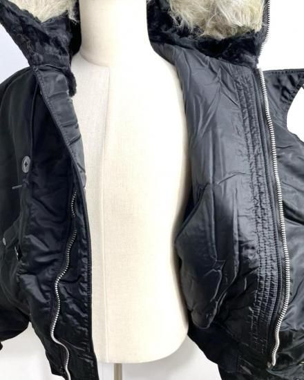 90's ALPHA Industries N-2B フライトジャケット BLACK (Dead Stock