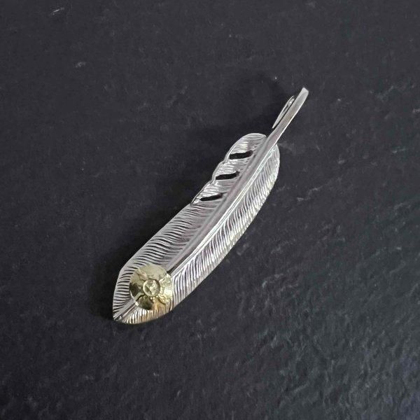 ファーストアローズ K18付 フェザー(M)ペンダントトップP-520L FIRST