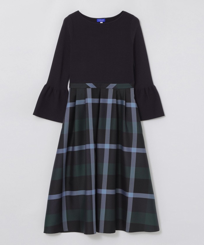 美人百花コラボ】クレストブリッジチェッククロッシングツイルニット