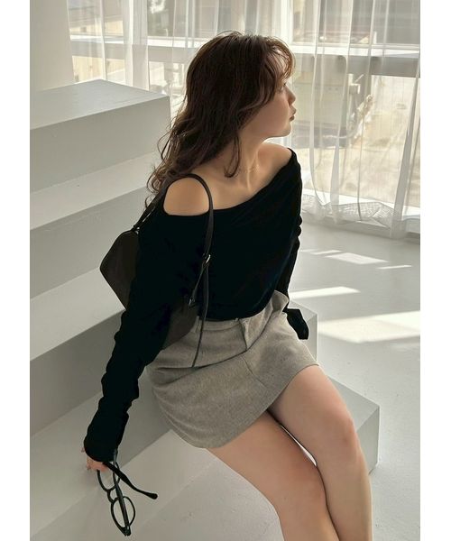 デコルテタックフロッキーチュールトップス(508369214)｜阪急百貨店