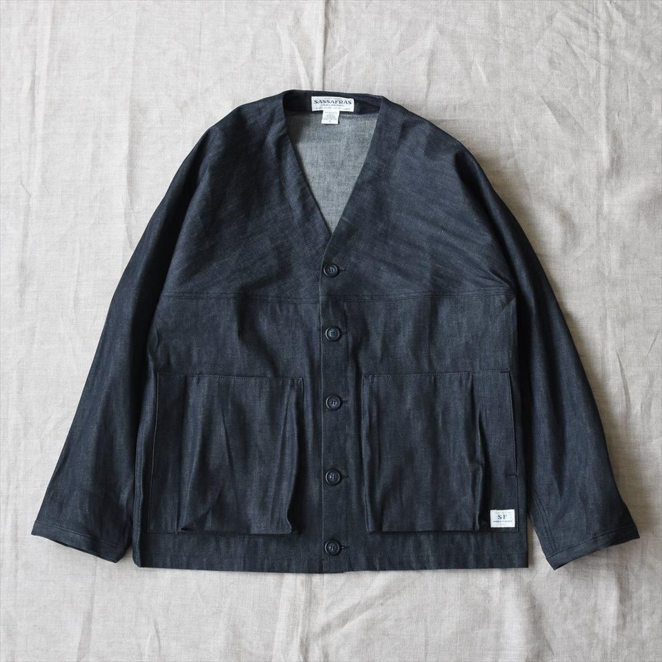 Sassafras（ササフラス）Digs Crew Carde Jacket インディゴ（8ozデニム）