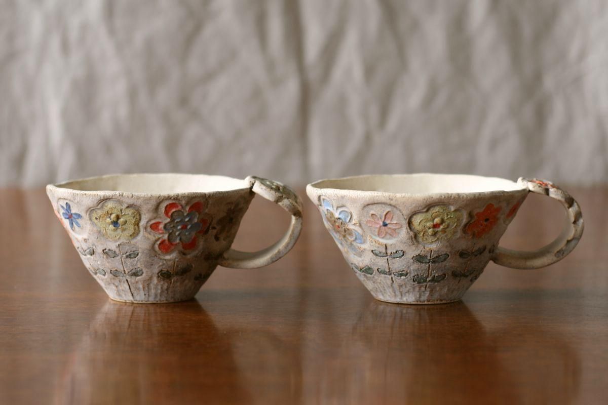 本田あつみ 和食器通販｜さわらぎ Wild flowerマグカップ