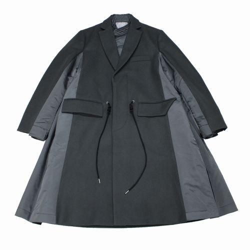 sacai サカイ 23AW Wool Melton Coat ウール メルトン コート 1 グレー