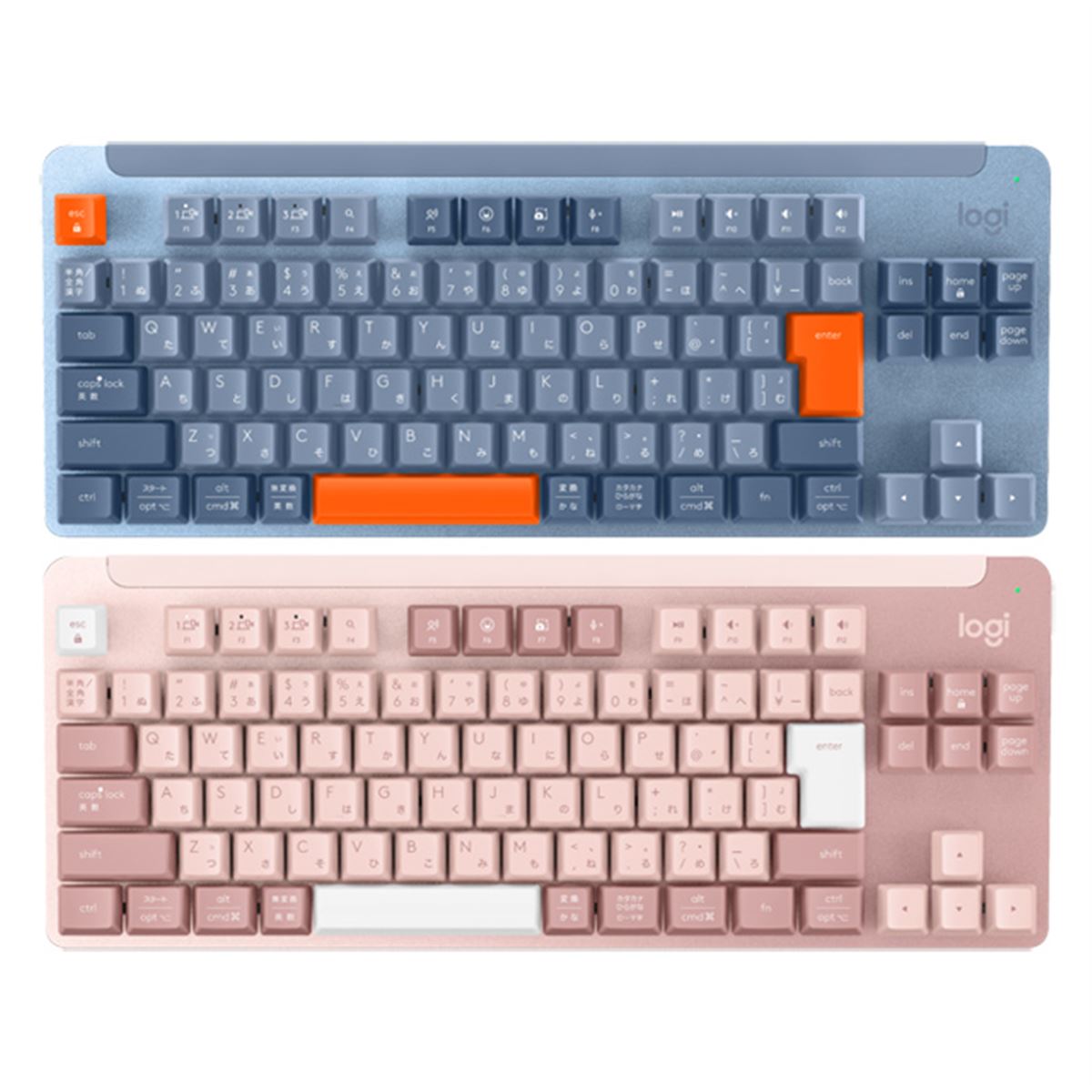 ロジクール、無線メカニカルキーボード「K855」に新色ブルーグレー