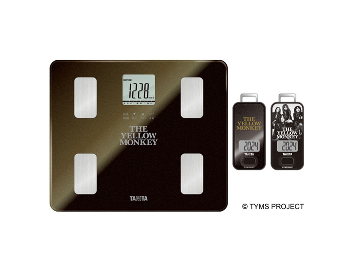 タニタ、「THE YELLOW MONKEY」コラボの音声体組成計＆歩数計を予約