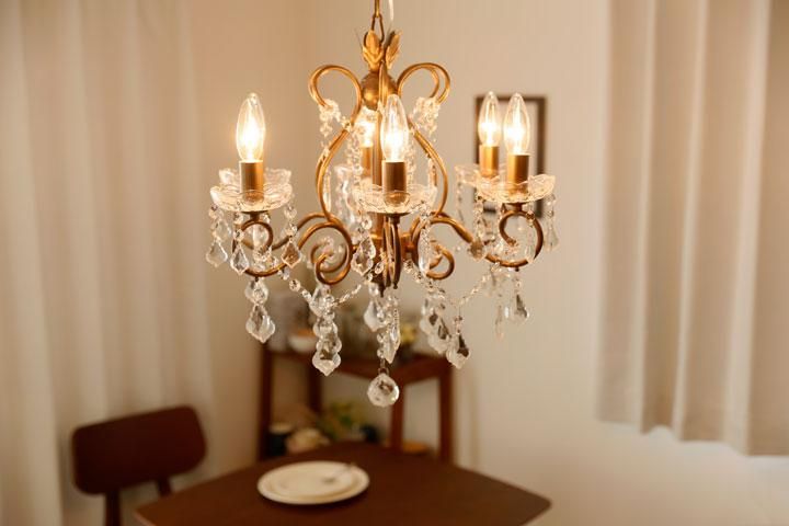 6灯シャンデリア アイアン ガラス Symphony｜デザイン照明のCROIX