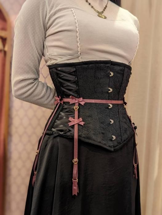 受注生産】Luscious サイドレースアップショートコルセット(ブラック