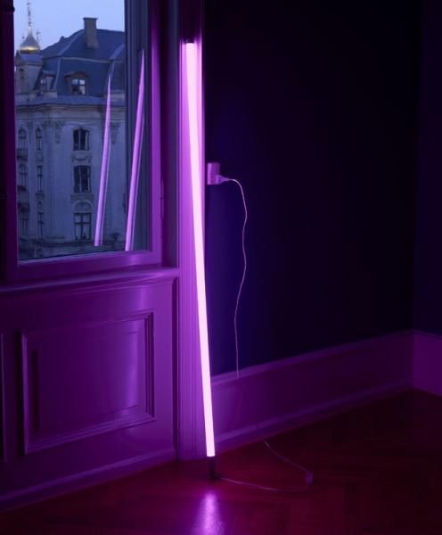 HAY】北欧デザイン照明「Neon Tube LED Slim, 120 cm, pink」フロアライト