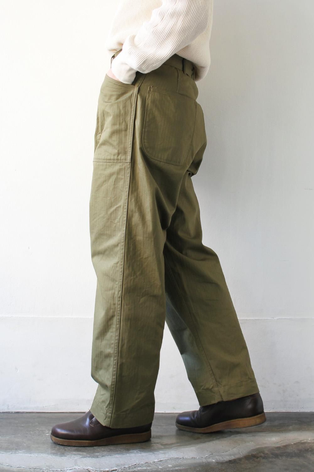 Utility Trousers W/Belt -Military Heringbone- - Bricklayer *A