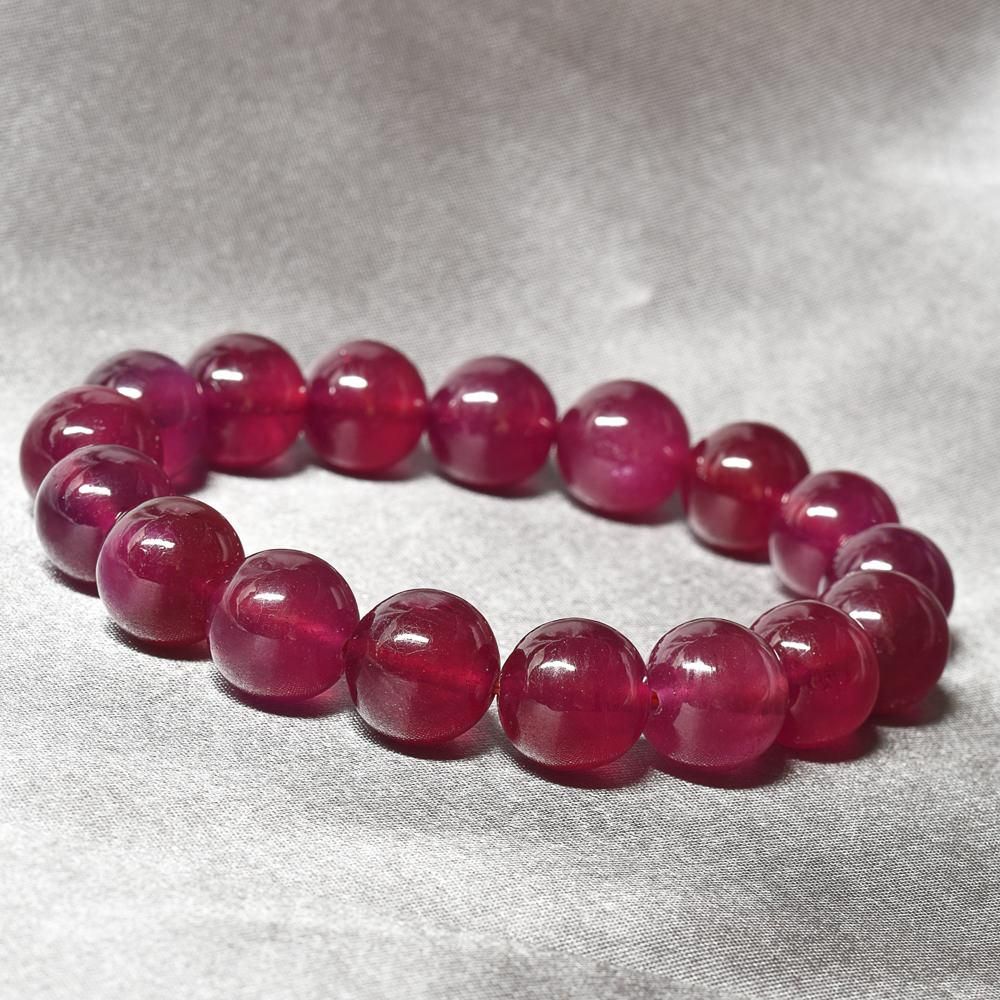 プレミアム] ルビー ブレスレット 12mm #KC581 - プレミアム天然石専門