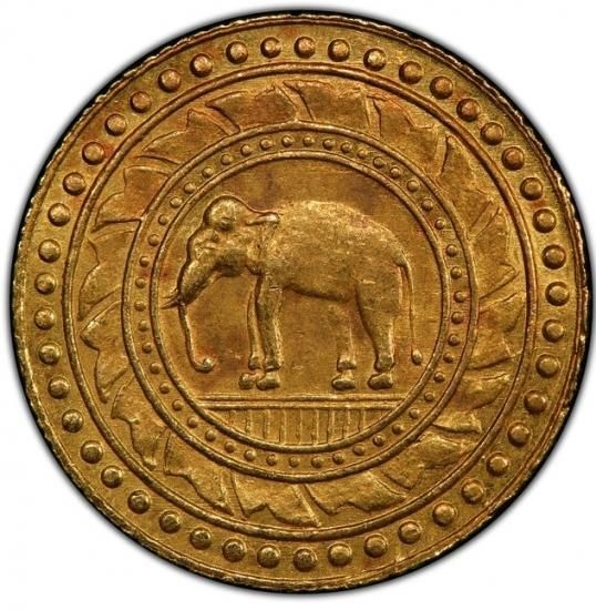 タイ シャム王国 1894 ラーマ5世 4バーツ(Pit)金貨 PCGS MS63 - 【鑑定