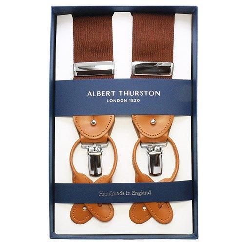 ALBERT THURSTON アルバートサーストン サスペンダー Brown Tan